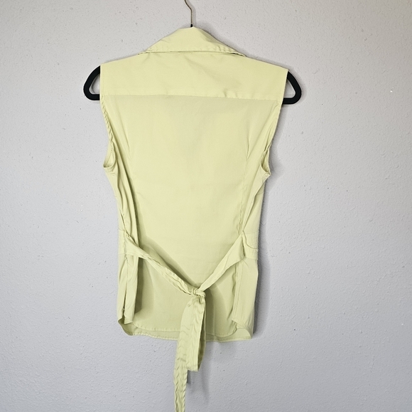 Cotton‎ Works Womens Stretchy Slimming V Neck Waist Tie Sleeveless Size L Large - Picture 5 of 11